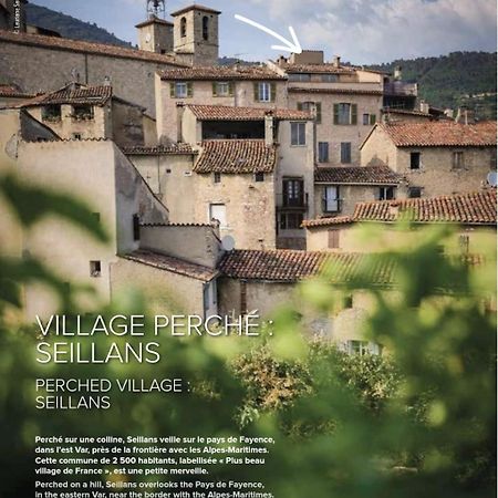 Au Coeur De Seillans, Charmant Logement, Grande Terrasse Et Panorama Exterior foto